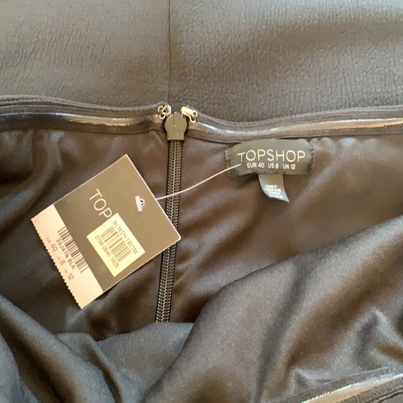 NWT Topshop Dress Size 8 strapless Black - Picture 6 of 6